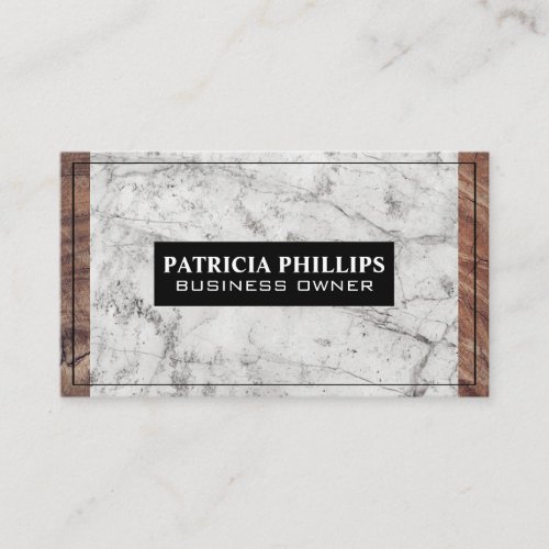 Marble Wood Background Business Card