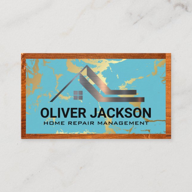 Marble Wood Business Card (Front)