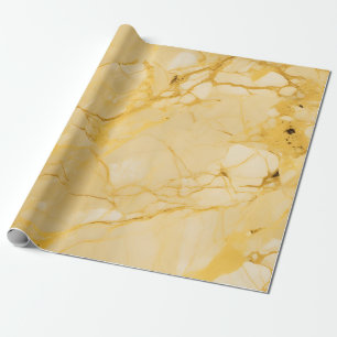 Marble Yellow Wrapping Paper