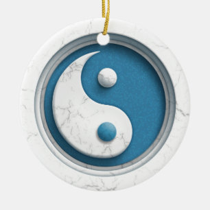 Marble Yin Yang Ceramic Ornament
