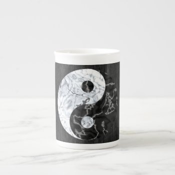 Marble Yin Yang Symbol Bone China Mug by Hakonart at Zazzle