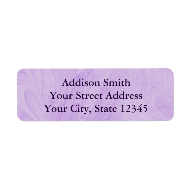 Marbled Abstract Design | Purple Label (Front)