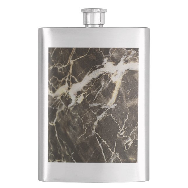 Marbled-Abstract Expressionism by Shirley Taylor Hip Flask (Front)
