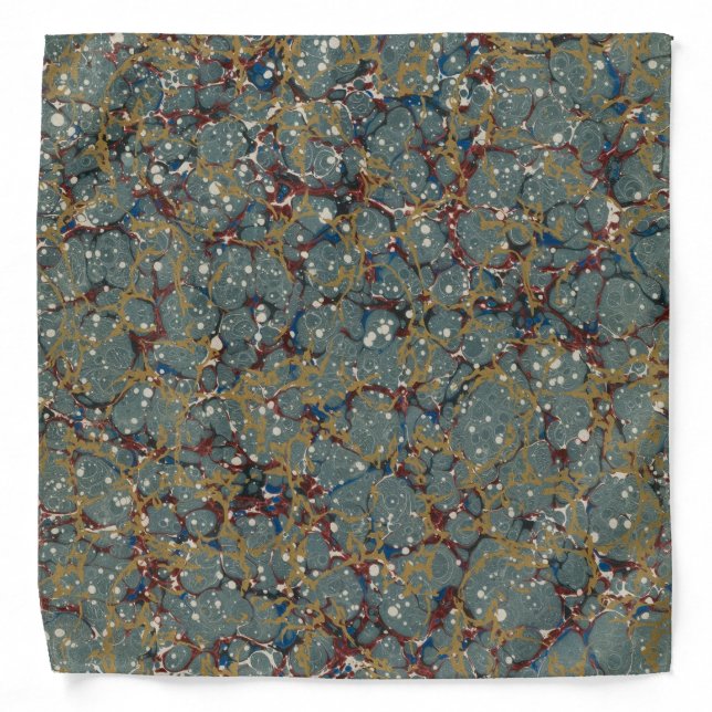 Marbled Abstract Painting Bandana (Front)