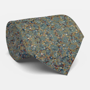 Marbled Abstract Painting Neck Tie