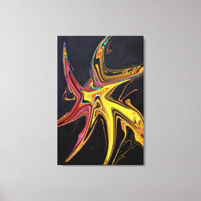 Marbled abstract portrait canvas print (Front)