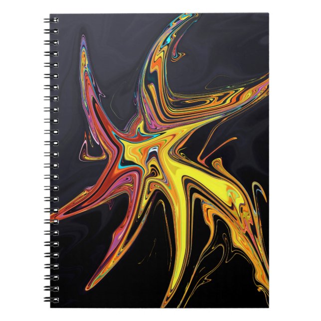 Marbled abstract portrait notebook (Front)