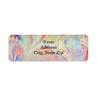 Marbled Address Label Pastel Colors
