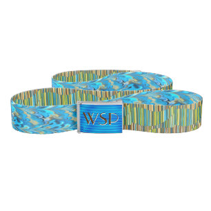 Marbled and Stripes Moderne (Personalized) Belt