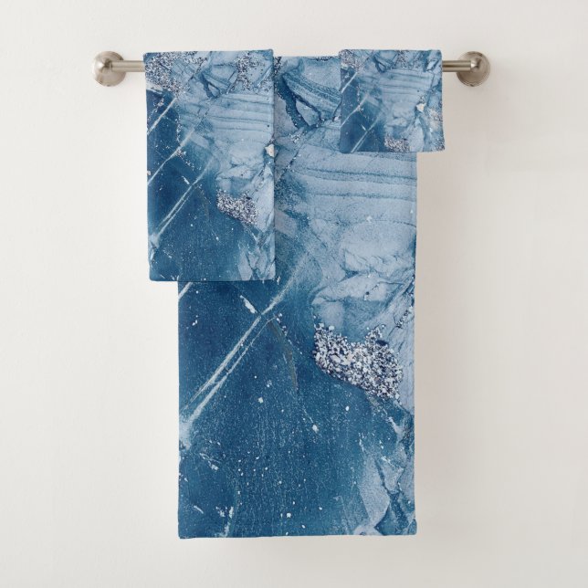Marbled  bath towel set (Insitu)