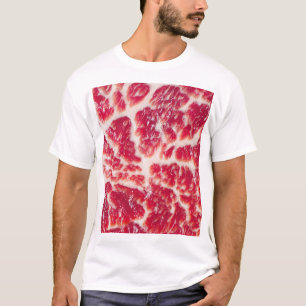Marbled Beef Steak Texture Closeup T-Shirt