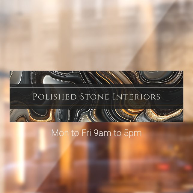 Marbled Black Agate  Window Cling (Sheet 2)