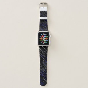 Marbled Black Blue Apple Watch Band