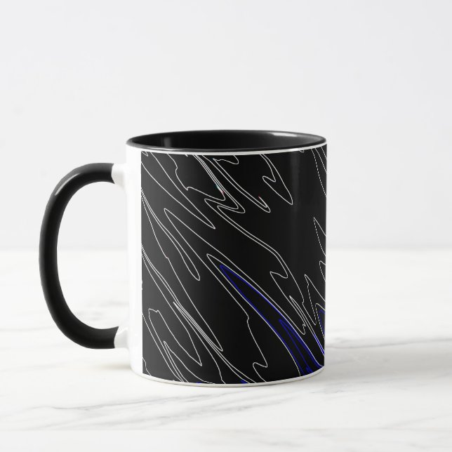 Marbled Black Blue Mug (Left)