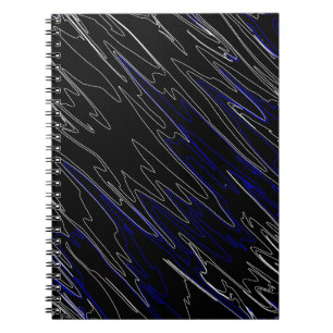 Marbled Black Blue Notebook