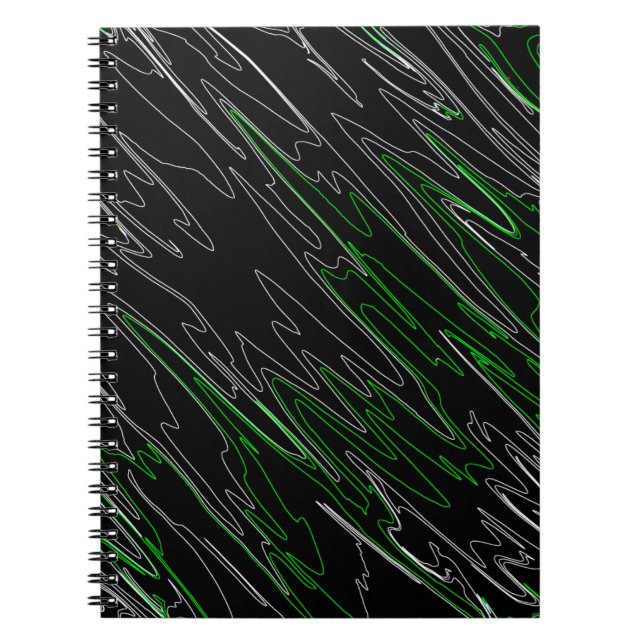 Marbled Black Green Notebook (Front)