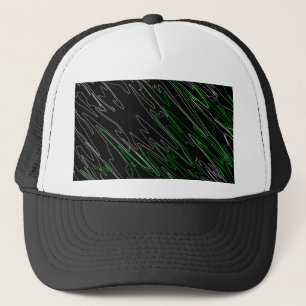 Marbled Black Green Trucker Hat