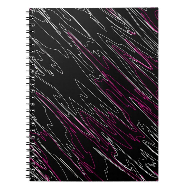 Marbled Black Pink Notebook (Front)