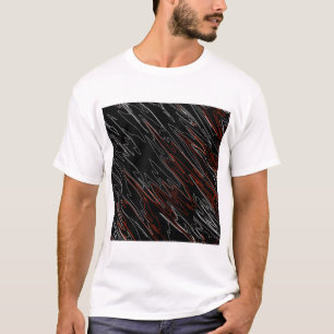 Marbled Black Red T-Shirt