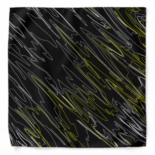 Marbled Black Yellow Bandana
