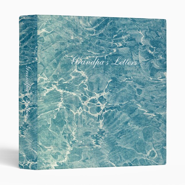 Marbled Blue 3 Ring Binder (Front/Spine)