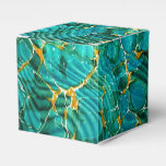 Marbled Book End Paper Favor Box | Book Lover Blue