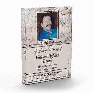 Marbled Custom Memorial Keepsakes Acrylic Award