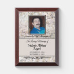 Marbled Custom Memorial Keepsakes Award Plaque at Zazzle