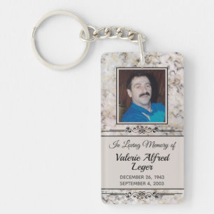 Marbled Custom Memorial Keepsakes Keychain