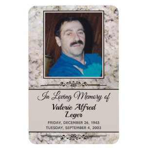 Marbled Custom Memorial Keepsakes Magnet