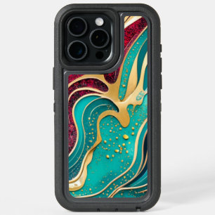 Marbled Elegance Luxurious Fluid Art iPhone 15 Pro Max Case