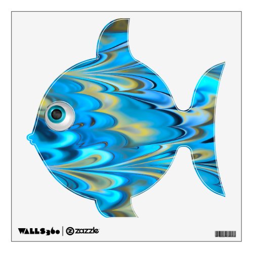 Marbled Flat Fish _ Puffer Wall Decal