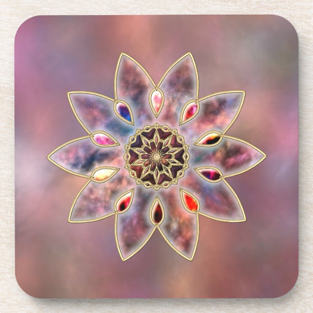 Marbled Galaxies Cork Coaster (Front)