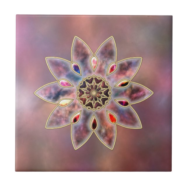 Marbled Galaxies Decorative Tile / Trivet (Front)