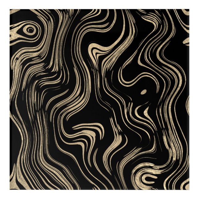 Marbled Gold Acrylic Wall Art (Front)