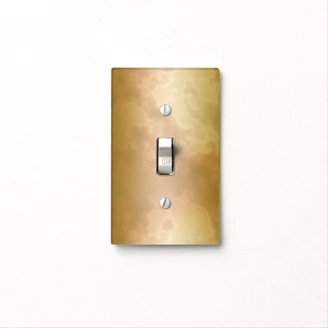 Marbled Gold and Rose Light Switch Cover (In Situ)