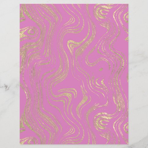 Marbled Gold Foil Scrapbook Paper