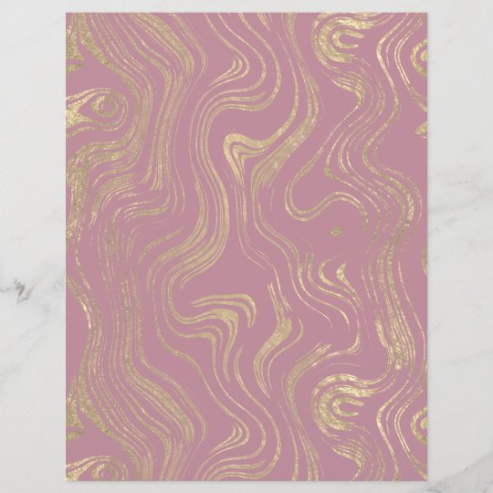 Marbled Gold Foil Scrapbook Paper