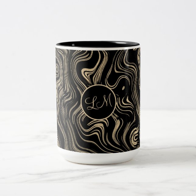 Marbled Gold Personalized Mug (Center)