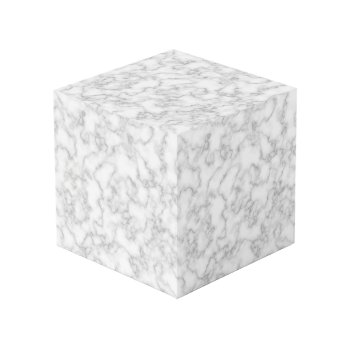 Marbled Gray White Marble Stone Pattern Background Cube by backdropshop at Zazzle