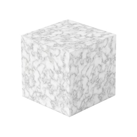 Marbled Gray White Marble Stone Pattern Background Cube