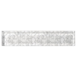 Marbled Gray White Marble Stone Pattern Background Desk Name Plate