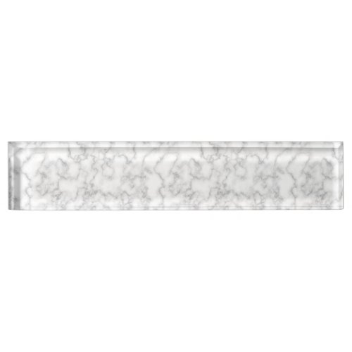 Marbled Gray White Marble Stone Pattern Background Desk Name Plate