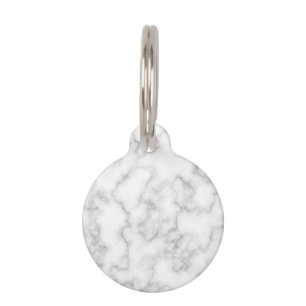 Marbled Gray White Marble Stone Pattern Background Pet Tag