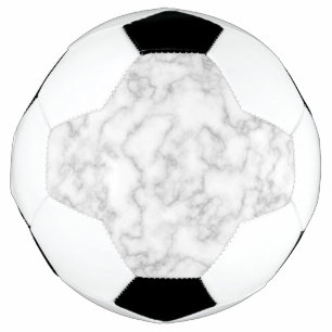 Marbled Gray White Marble Stone Pattern Background Soccer Ball