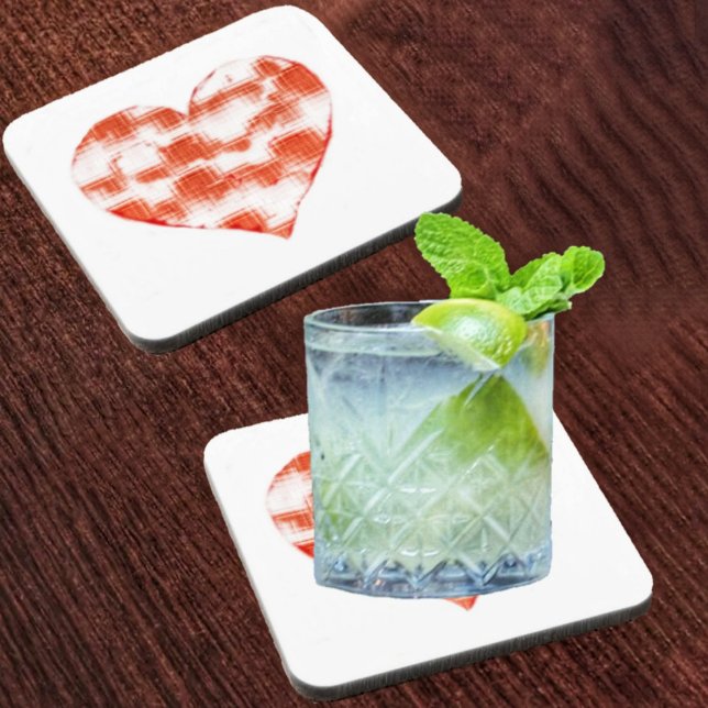 Marbled Heart Beverage Coaster (These Marbled Heart Beverage Coasters, make a Nice gift!)