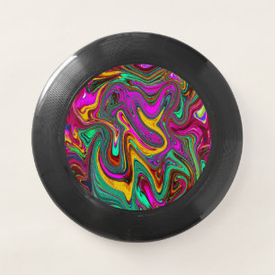 Marbled Hot Pink and Sea Foam Green Abstract Art Wham-O Frisbee