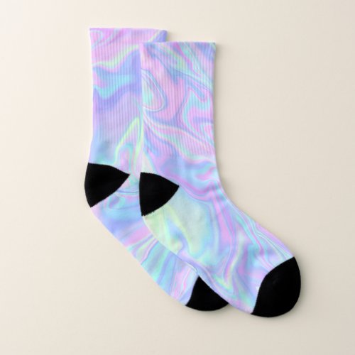 Marbled Iridescence Pattern Socks