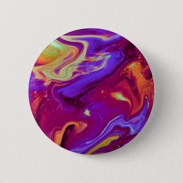 Marbled Maroon, Blue, Purple, Yellow Button (Front)