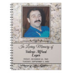 Marbled Memorial Custom Keepsakes / Guestbook Notebook at Zazzle